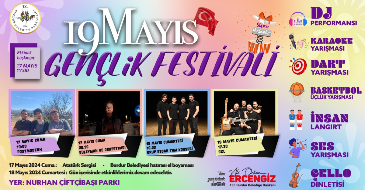 Burdur Belediyesi Gençlik Festivali, Gençleri Buluşturacak 