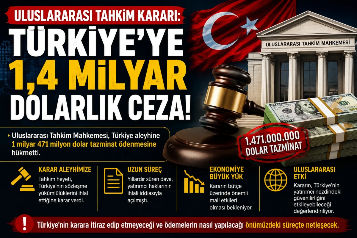 Uluslararası Tahkim Kararı: T&uuml;rkiye'ye 1,4 Milyar Dolarlık Ceza!